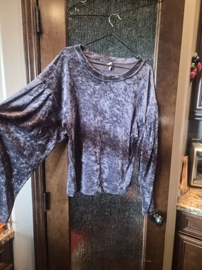 We The Free Crushed Velvet Long-Sleeve Top